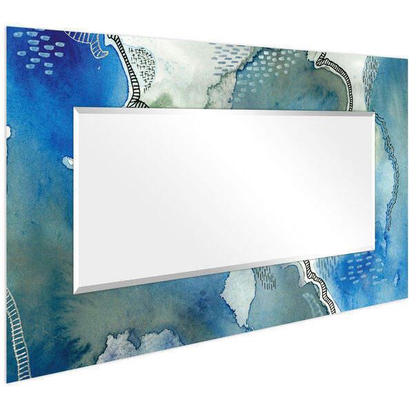 Subtle Blues Blue 72 x 36-Inch Rectangular Beveled Floor Mirror, image 4