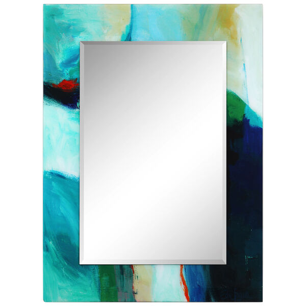 Sky Blue 48 x 36-Inch Rectangular Beveled Wall Mirror, image 5