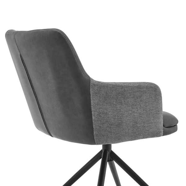 Simone Matte Black Gray Arm Chair, Set of Two, image 6