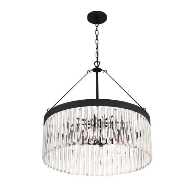 Emory Black Forged Eight-Light Chandelier, image 4