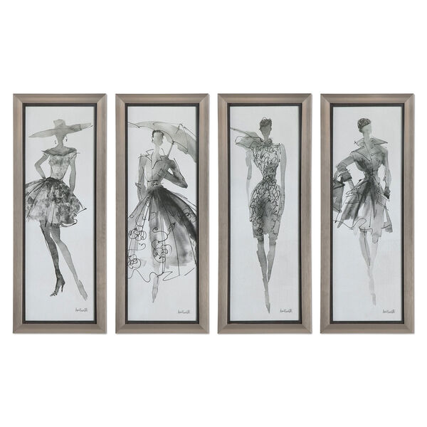 Fashion Sketchbook by Grace Feyock: 16 x 40-Inch Wall Art, Set of Four, image 2