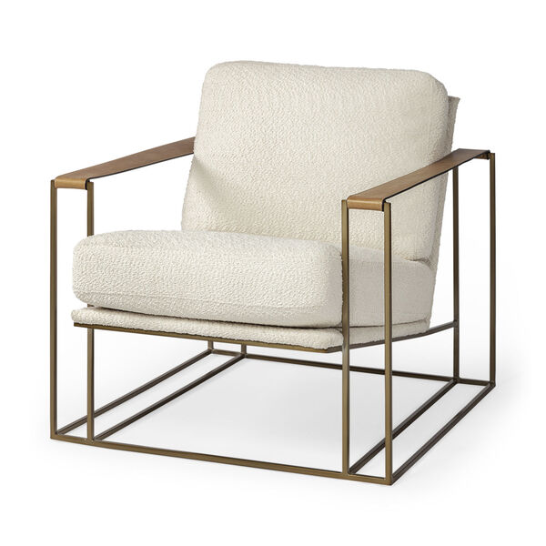 Watson Gold and Cream Arm Chair, image 1