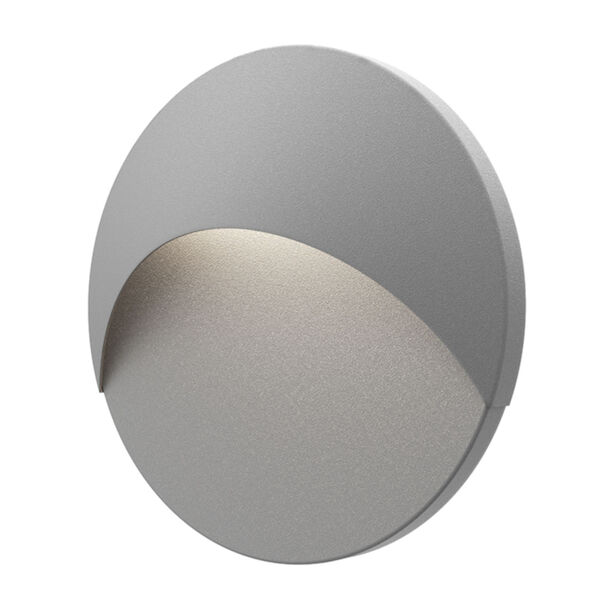 Ovos Textured Gray Round LED Sconce, image 1
