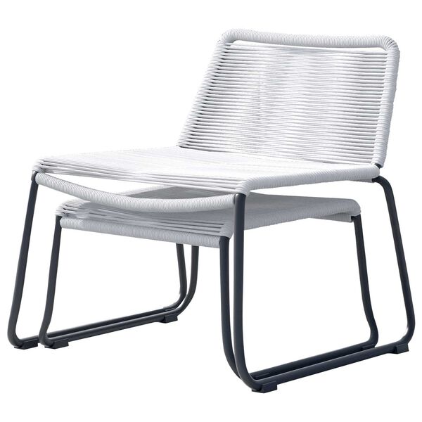 Yuma White Cord Lounge Chair Set, image 2