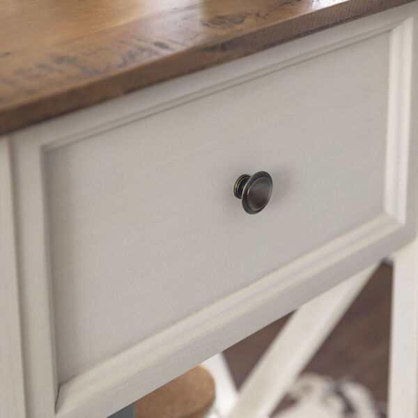 Natalee Barnwood and White One Drawer Side Table, image 6