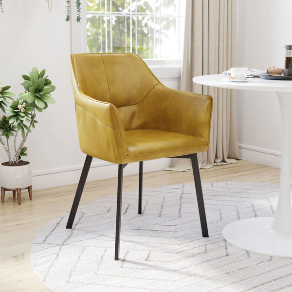 Loiret Yellow and Black Dining Chair, Set of Two, image 2