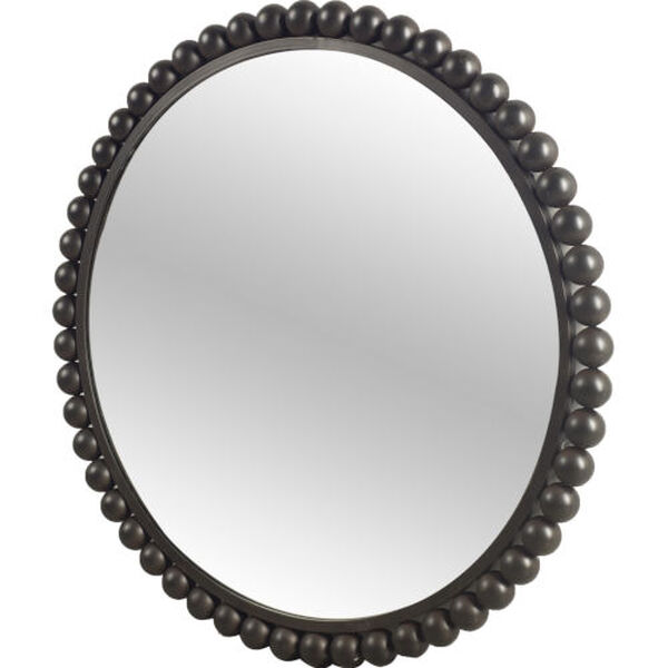Orbit Black 43-Inch x 43-Inch Round Metal Ball Frame Mirror, image 1