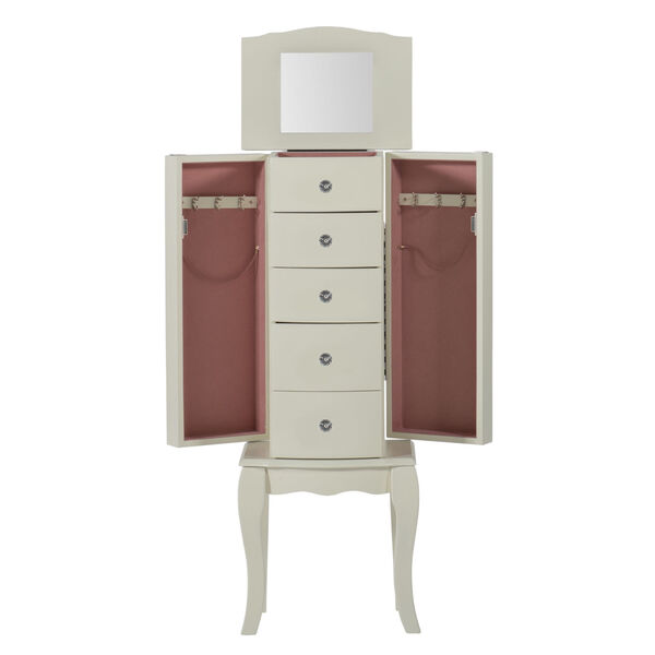 White Jewelry Armoire, image 5