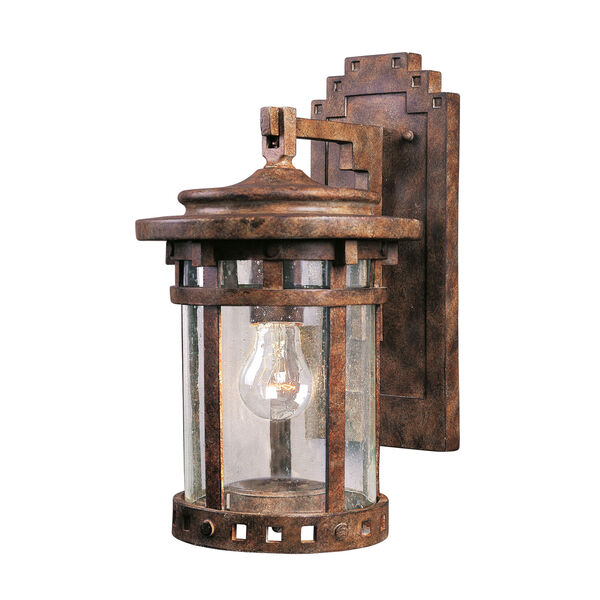 Santa Barbara Sienna One-Light Outdoor Wall Mount with Seedy Glass, image 1