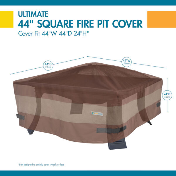 Ultimate Mocha Cappuccino 44-Inch Square Fire Pit Cover, image 2
