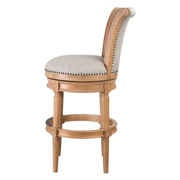 Chapman Weathered Oak Swivel 31-Inch Bar stool with High Back, image 2