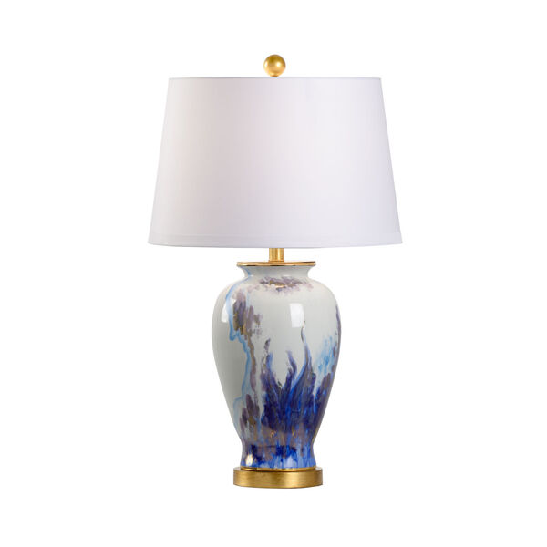 Fire Blue and White One-Light Fire Vase Table Lamp, image 1