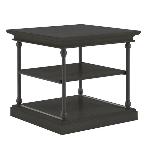 Vernal Black Storage Side Table, image 1