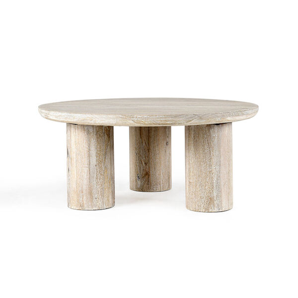 Beau Sand Brown Round Coffee Table, image 1
