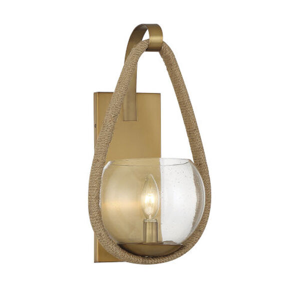Ashe Warm Brass One-Light Wall Sconce, image 1