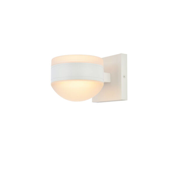 Raine White 600 Lumens 16-Light LED Outdoor Wall Sconce, image 2
