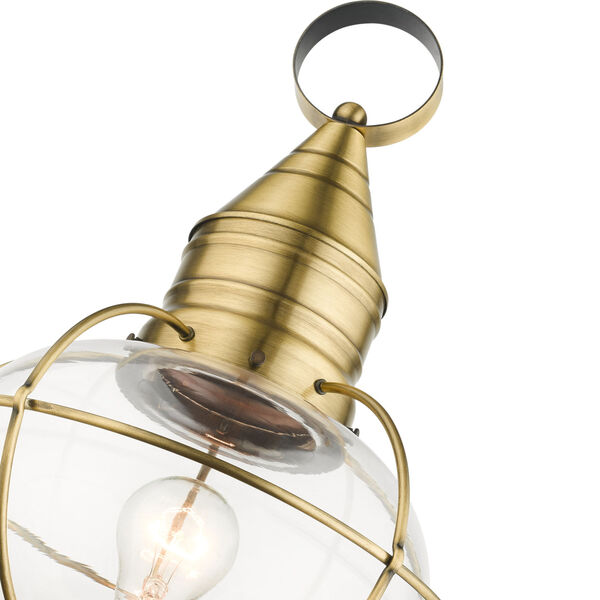 Newburyport Antique Brass 11-Inch One-Light Outdoor Post Lantern, image 5