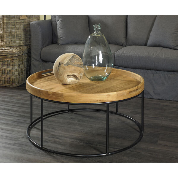 Berkeley Natural and Iron Coffee Table, image 1