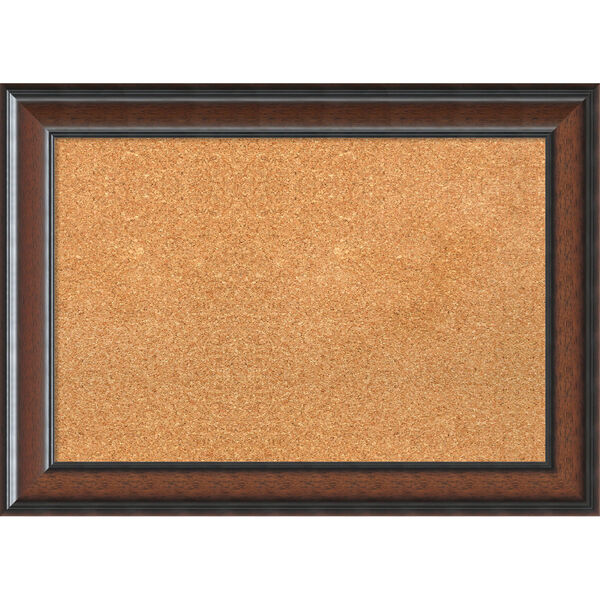 Cyprus Walnut, 29 x 21 In. Framed Cork Board, image 1
