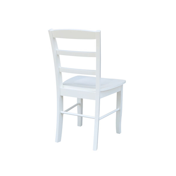 Madrid Ladderback Dining Chair in White - Set of Two, image 3