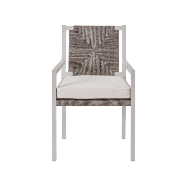 Tybee Chalk Greige Wicker Aluminum  Dining Chair, image 1