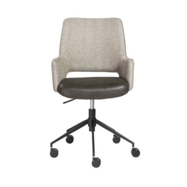 Emerson Light Gray and Dark Gray Leatherette Tilt Office Chair, image 5
