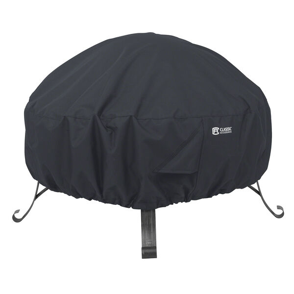Poplar Black Small Full Coverage Round Fire Pit Cover, image 1