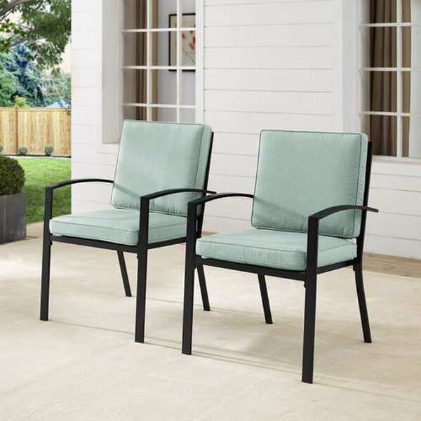 Kaplan Mist Oil Rubbed Bronze Outdoor Metal Dining Chair Set , Set of Two, image 8