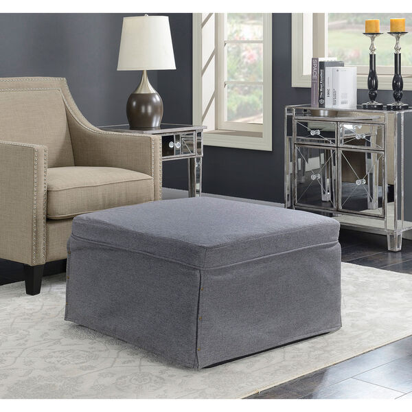 Designs4Comfort Folding Bed Ottoman in Soft Gray, image 4