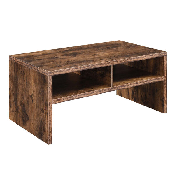 Northfield Admiral Barnwood Deluxe Coffee Table with Shelves, image 1