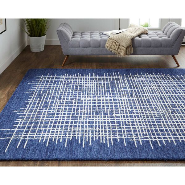 Maddox Blue Ivory Rectangular 3 Ft. 6 In. x 5 Ft. 6 In. Area Rug, image 4