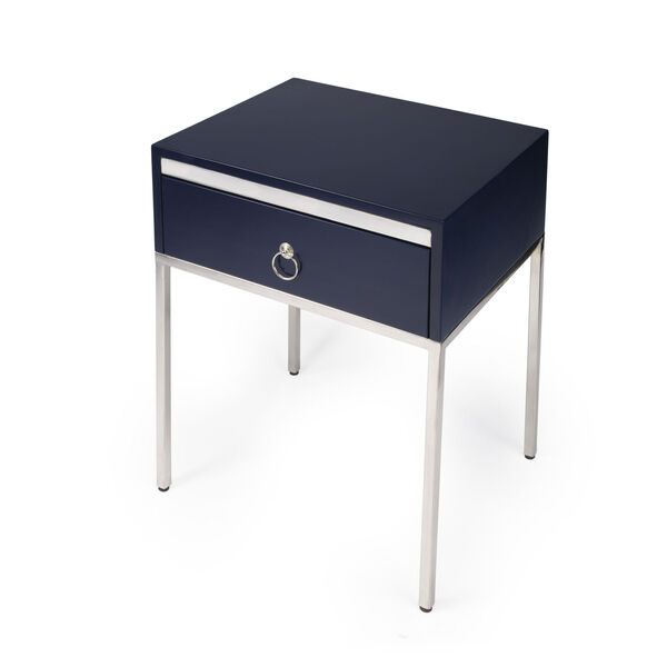 Monika Blue and Silver End Table, image 1