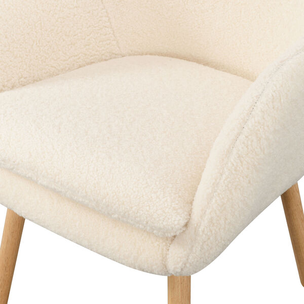 Take a Seat Charlotte Sherpa Creme Accent Chair, image 9