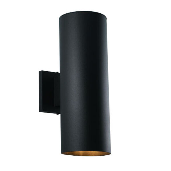 Nicollet Textured Black Two-Light Outdoor Wall Mount, image 2