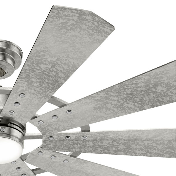 Crescent Falls Galvanized 52-Inch LED Ceiling Fan, image 5