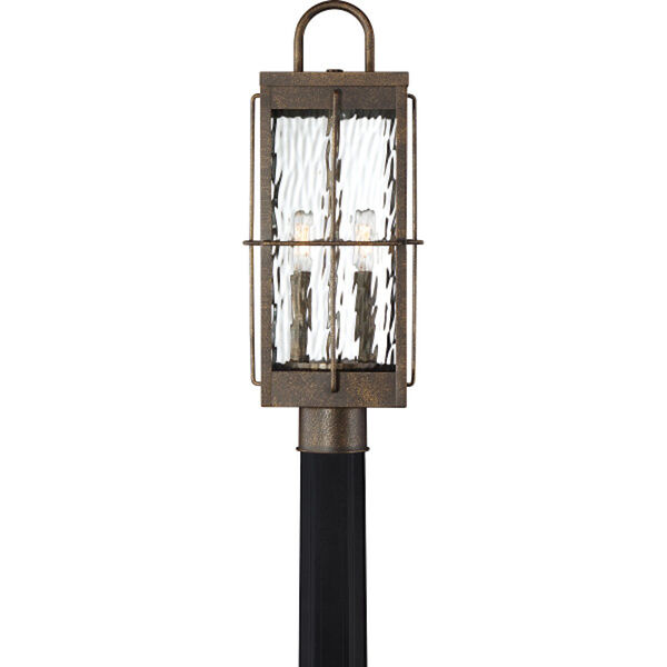 Ward Gilded Bronze Two-Light Outdoor Post Lantern, image 3