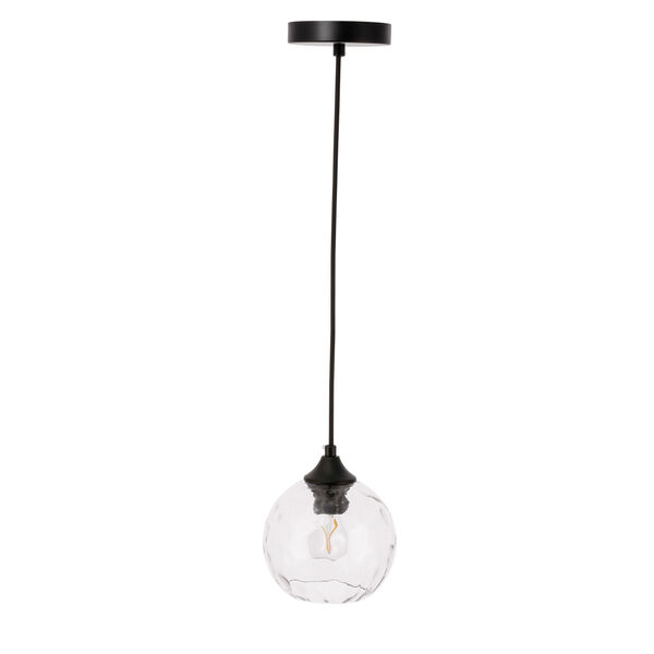Cashel Black Six-Inch One-Light Mini Pendant with Clear Glass, image 5