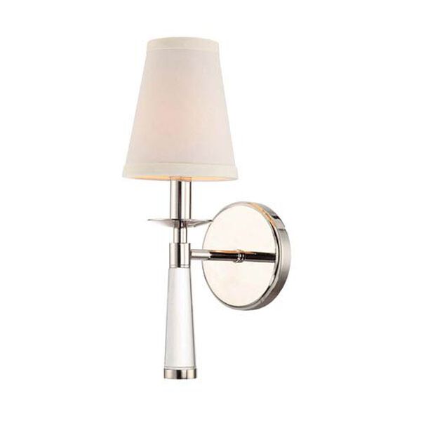 Britton Polished Nickel One-Light Wall Sconce, image 1
