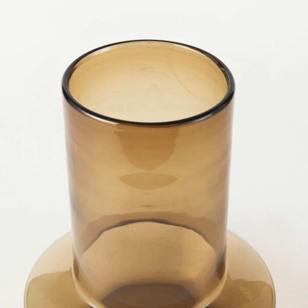 Amrita Golden Brown Eight-Inch Glass Vase, image 4