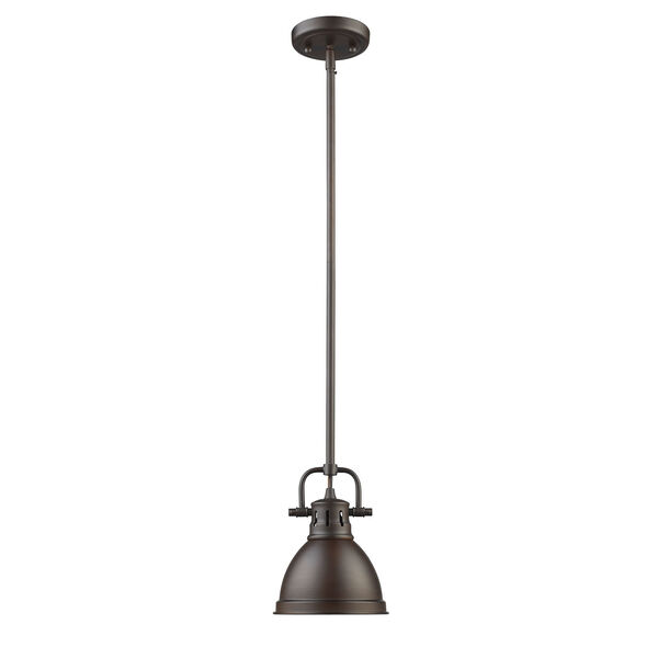 Duncan Rubbed Bronze One-Light Mini Pendant with Rubbed Bronze Shade, image 1