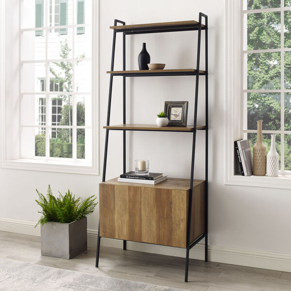 Reclaimed Barnwood  72-Inch Bookcase with Cabinet, image 2
