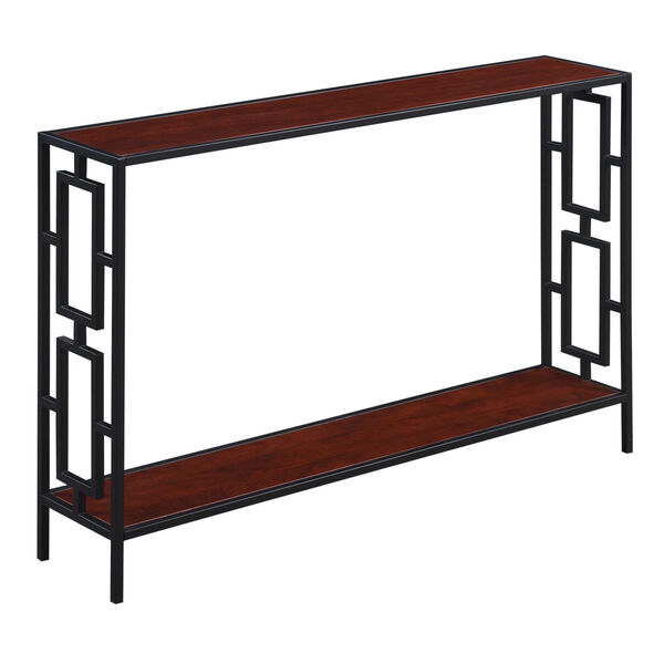 Town Square Cherry and Black Console Table, image 1