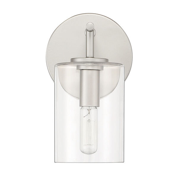 Hailie Satin Nickel One-Light Wall Sconce, image 3