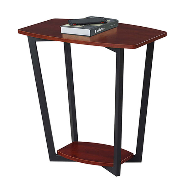 Graystone Cherry End Table with Black Frame, image 2