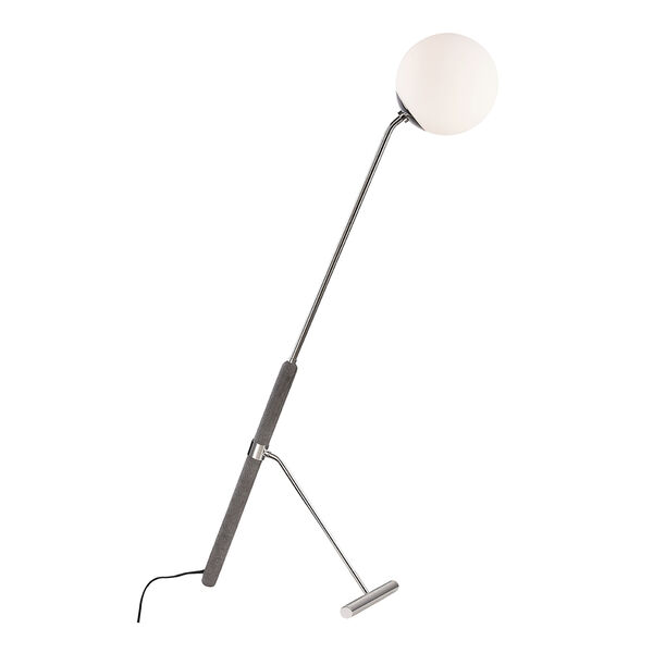 Brielle Polished Nickel One-Light Floor Lamp, image 1
