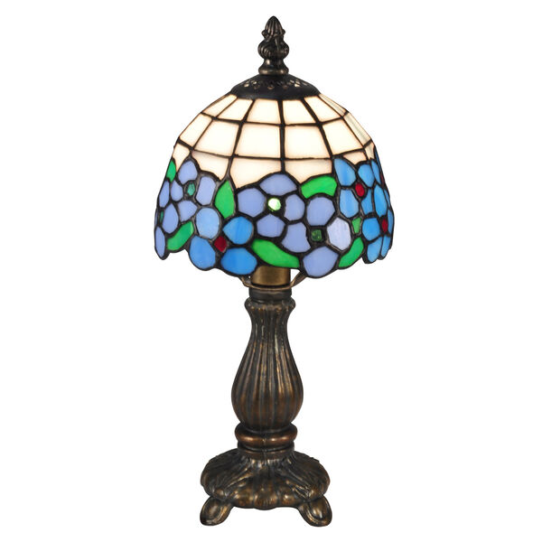 Antique Brass 6-Inch One-Light Daisy Accent Lamp, image 1