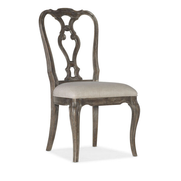 Traditions Rich Brown Wood Back Side Chair, image 1