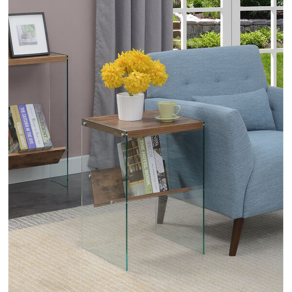 SoHo Barnwood and Glass End Table with Shelf, image 3
