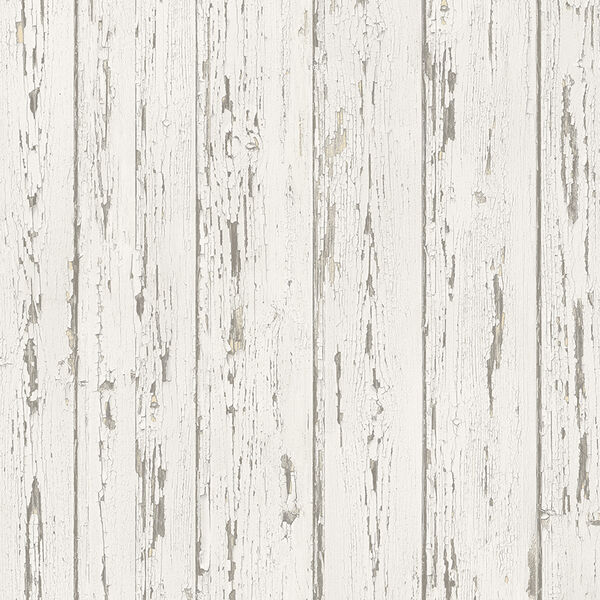 Beige and Antique White Shiplap Wallpaper, image 1