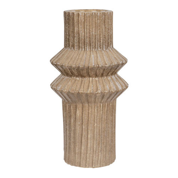 Primea Glazed Taupe Ceramic Vase, image 1